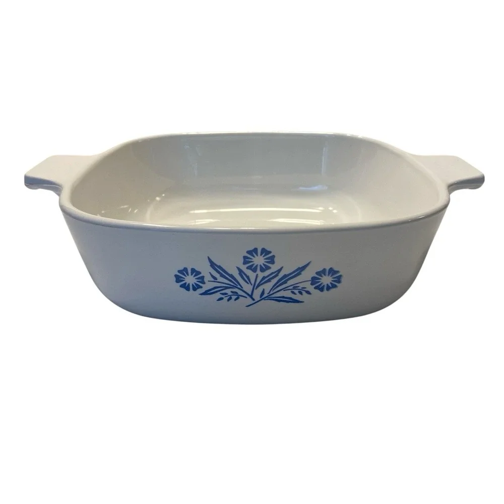 Corning Ware P-1-B Vintage Blue Cornflower 1 Qt. Casserole Dish With Lid
